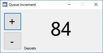 increment counter for queue management system