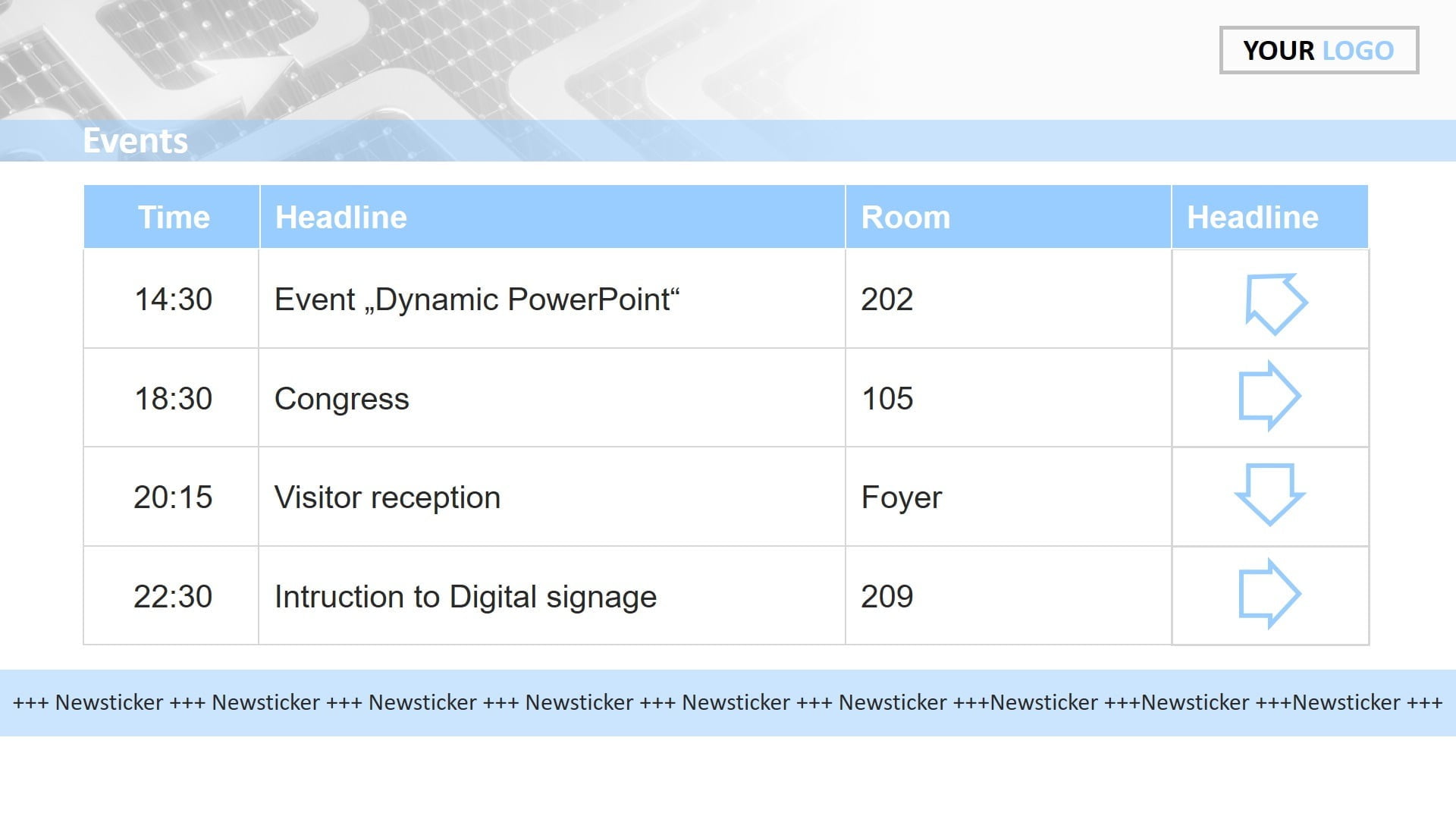 Dynamic PA System in PowerPoint slide show 