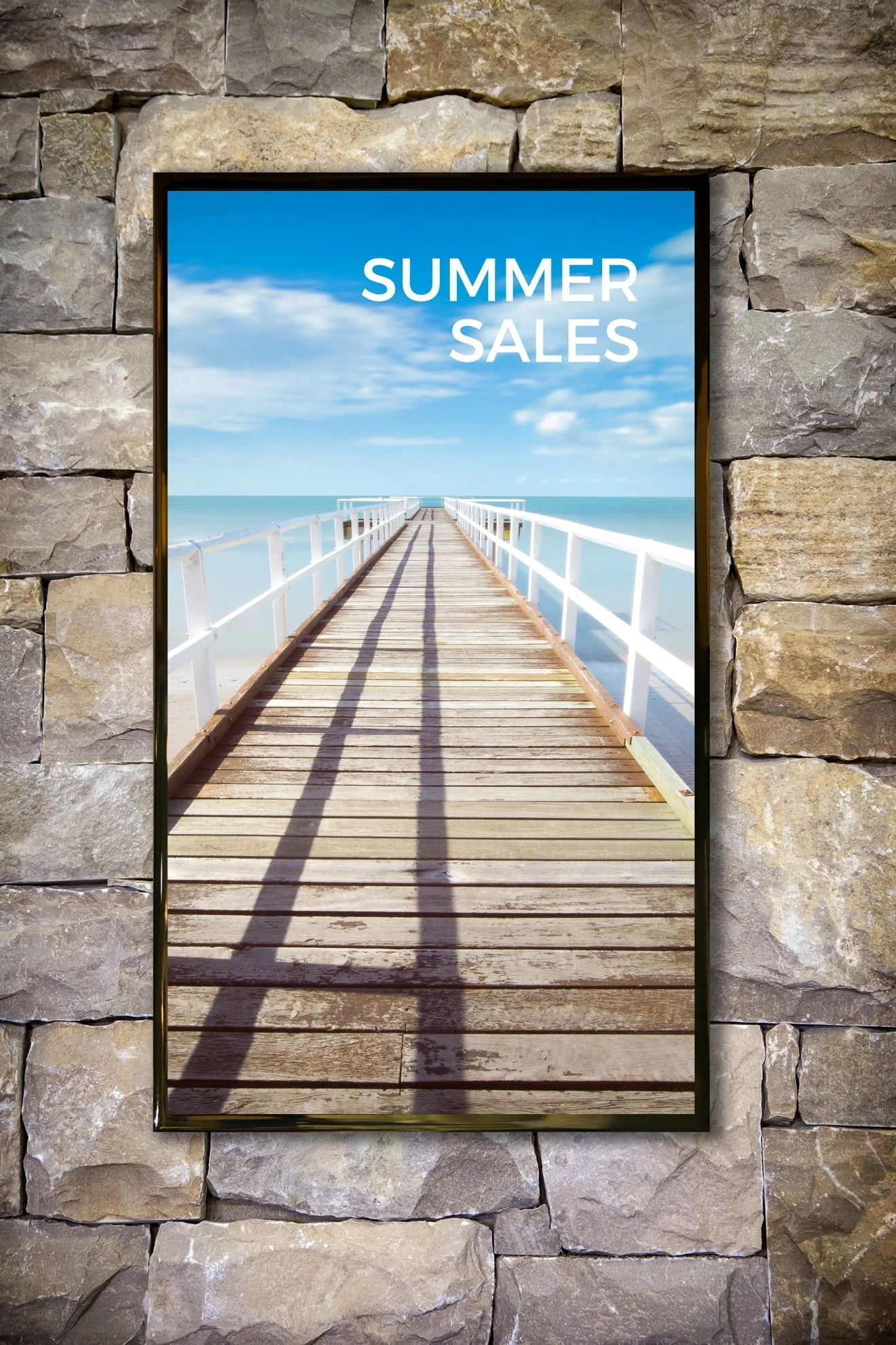 another digital signage screen with ads