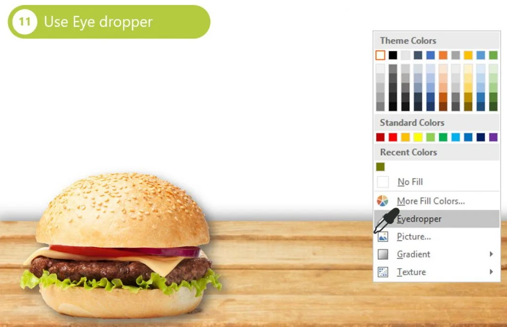 eyedropper for digital signage backgrounds