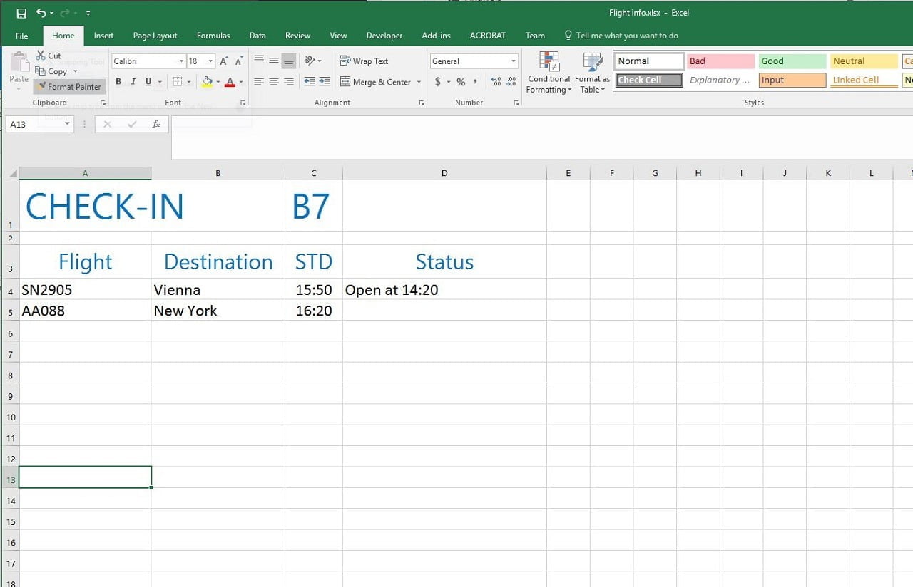 separated data in excel or database or any other structured form