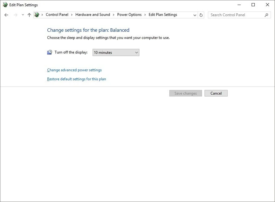 edit power plan settings