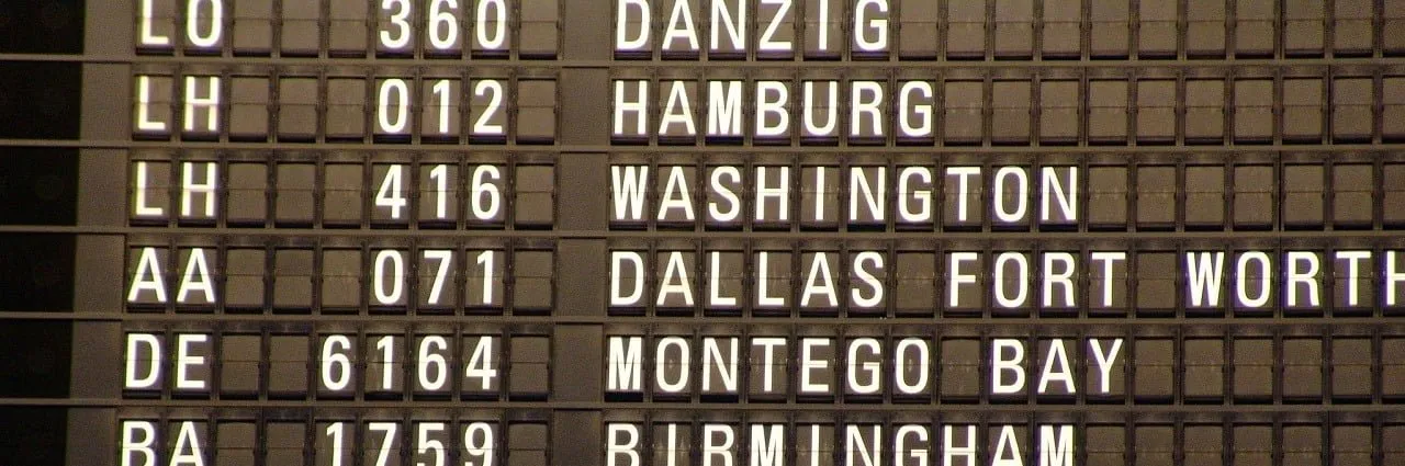 data-presentation - split flap information board with flight information