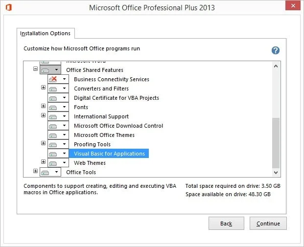 enable visual basic for applications