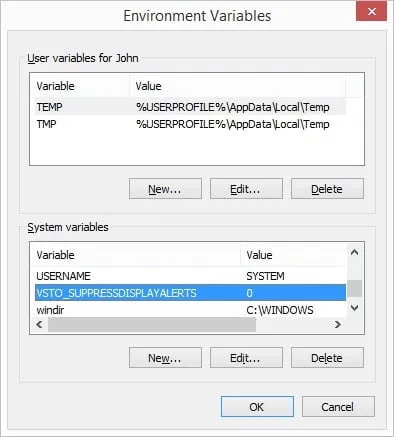 environment variable added