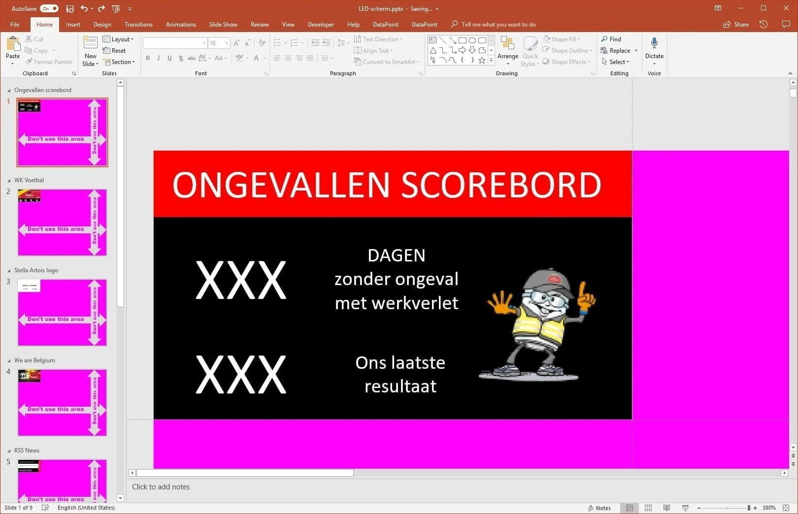 final version of powerpoint as led software