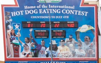 Nathan’s Famous Hot Dog Contest Countdown Board