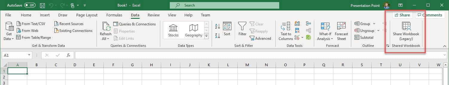 Excel shared workbook как сделать