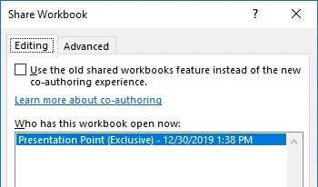Office 365: How to Open an Excel Workbook by Multiple Users?