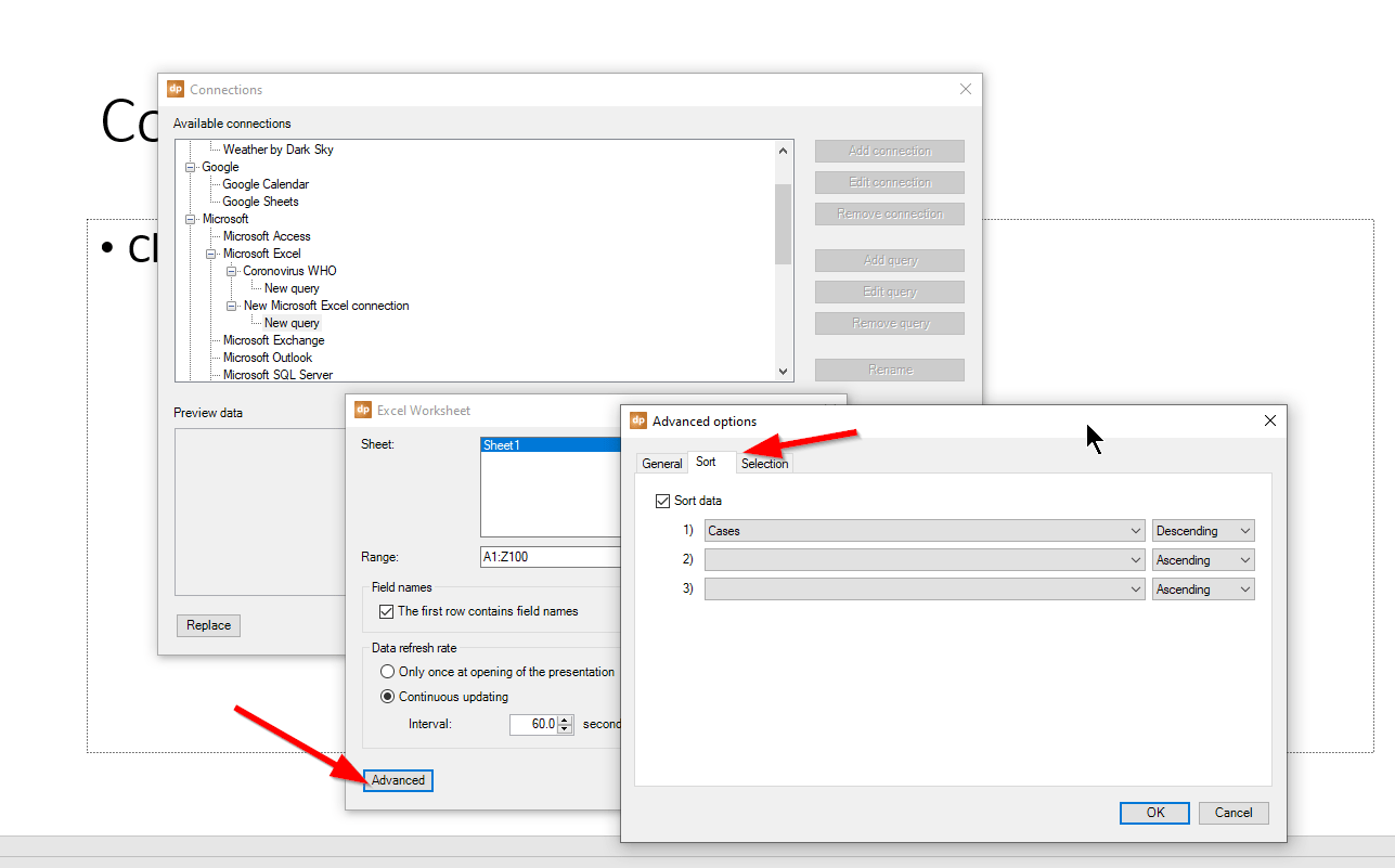 coronavirus data sort