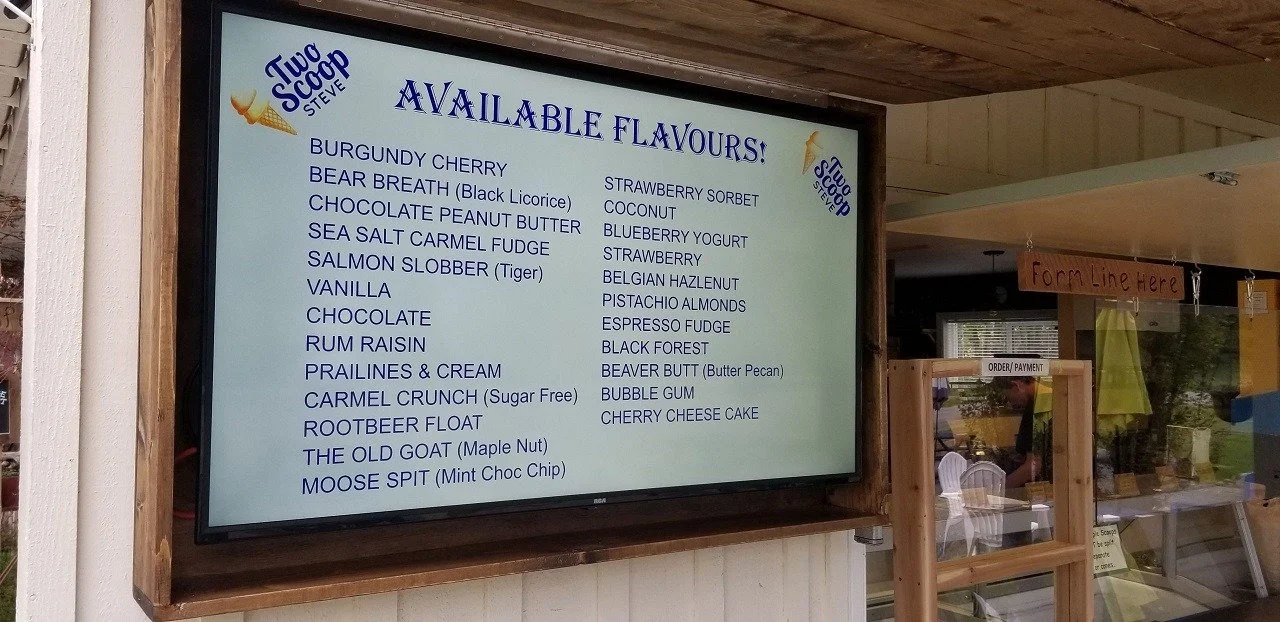 two scoop Steve cafe digital signage