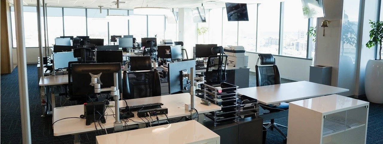 corporate screensavers in an office environment