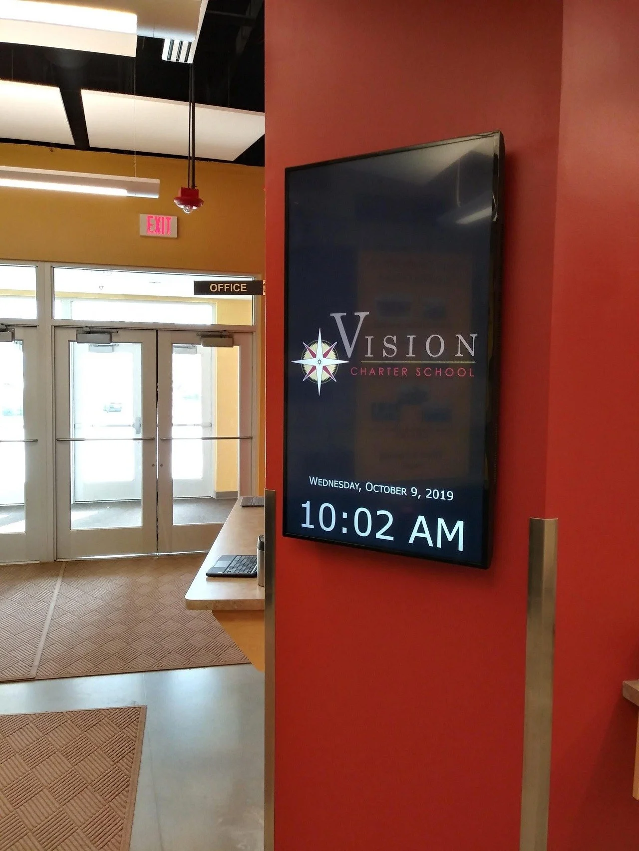 school digital signage sample display