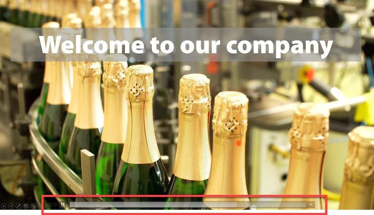 media controls visible on video in powerpoint