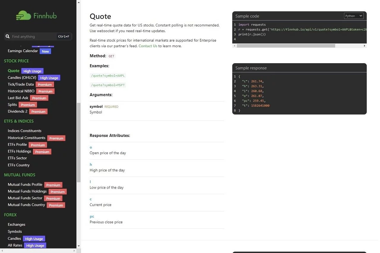 quote documentation with api url to connect quote documentation with api url to connect