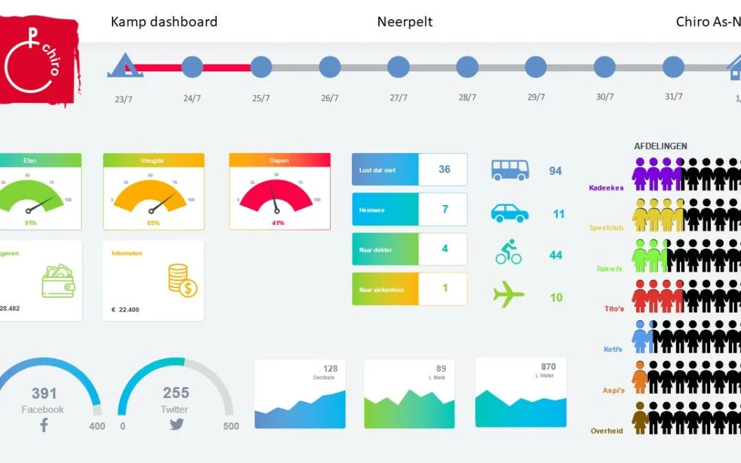 NonProfit Infographic Dashboard – Chiro Youth Camp