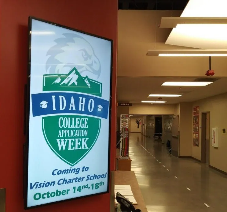 school information television screen