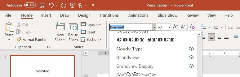find the new fonts in office as cloud fonts