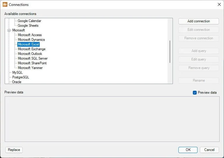 add connection in powerpoint to excel file
