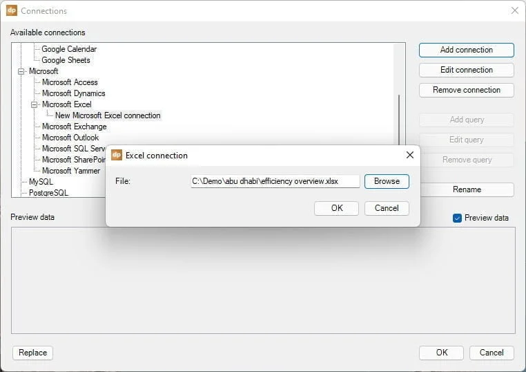 connect powerpoint to excel file