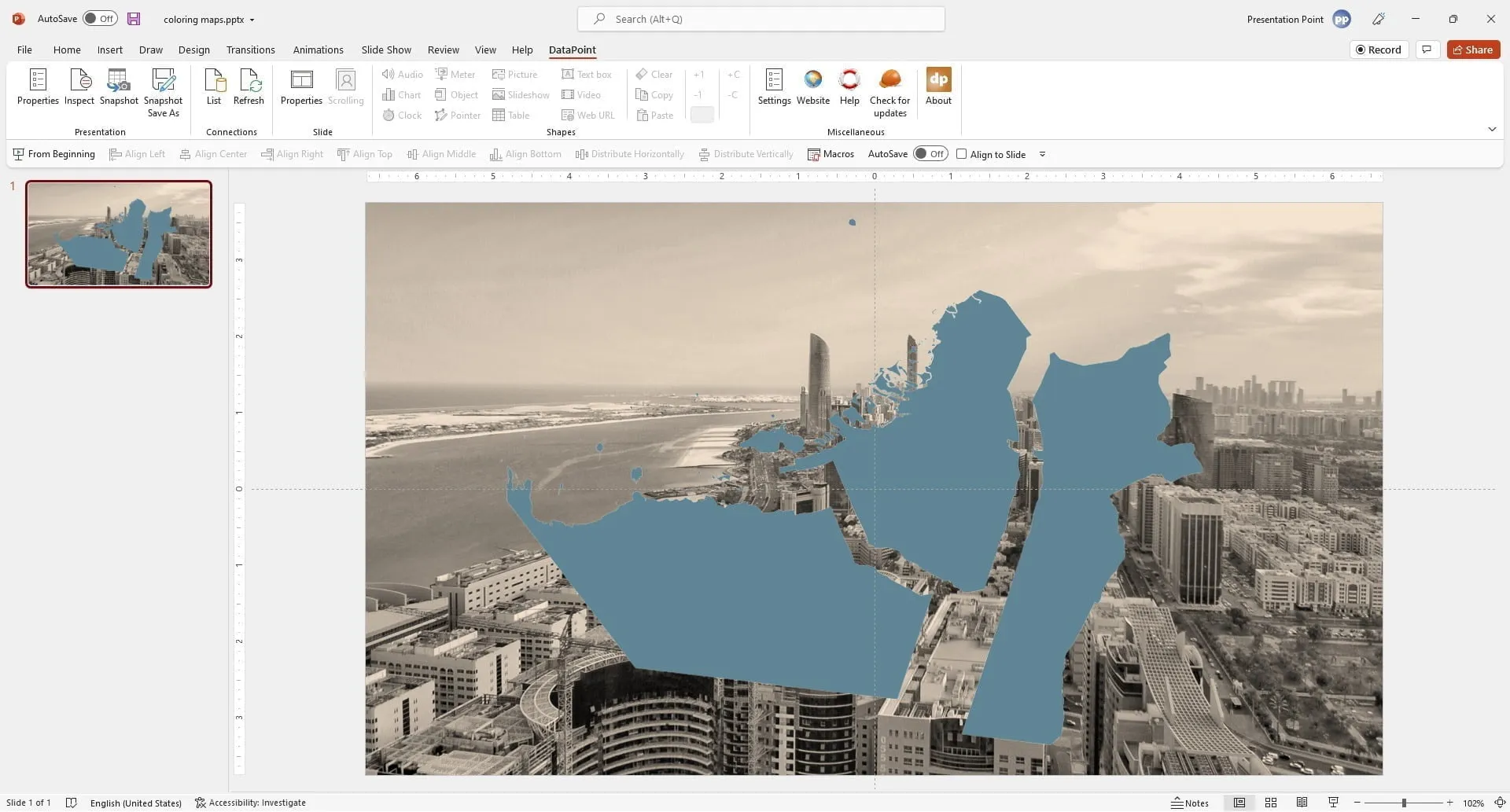 initial maps on slide