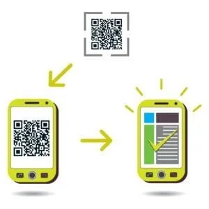 Digital signage QR code to smartphone jump to website Digital signage QR code to smartphone jump to website