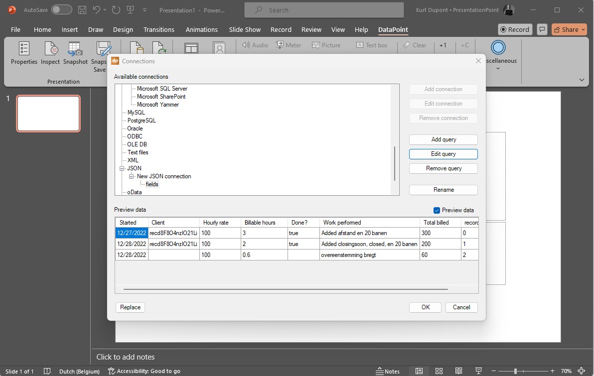 Airtable data preview